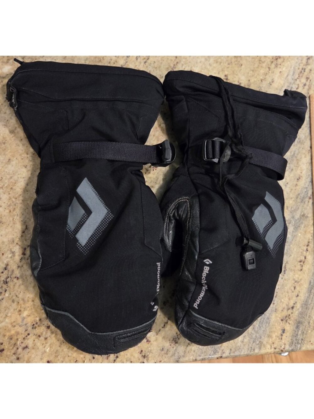 Men's M Black Diamond Mittens Gloves Lined